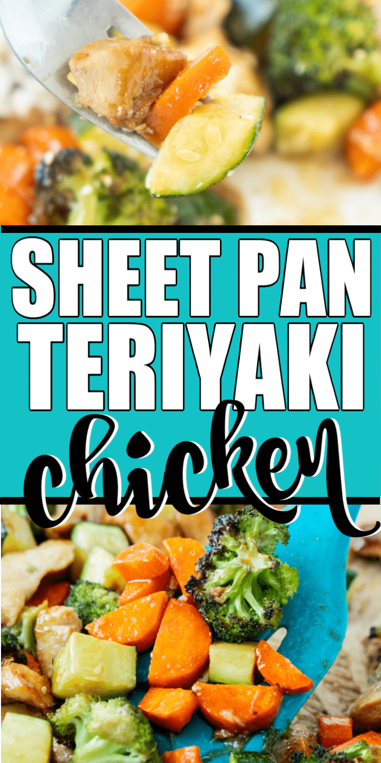 The best teriyaki sheet pan chicken and veggies recipe! Easy to make, healthy, and perfect for meal prep one day then enjoy all week long!