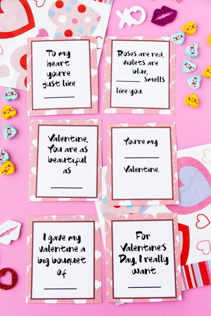 questions for Valentines Day card game