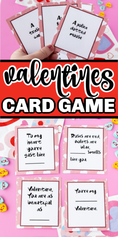 Free printable Valentines Day game for kids and adults! Perfect for a family-friendly Valentine's Day party!