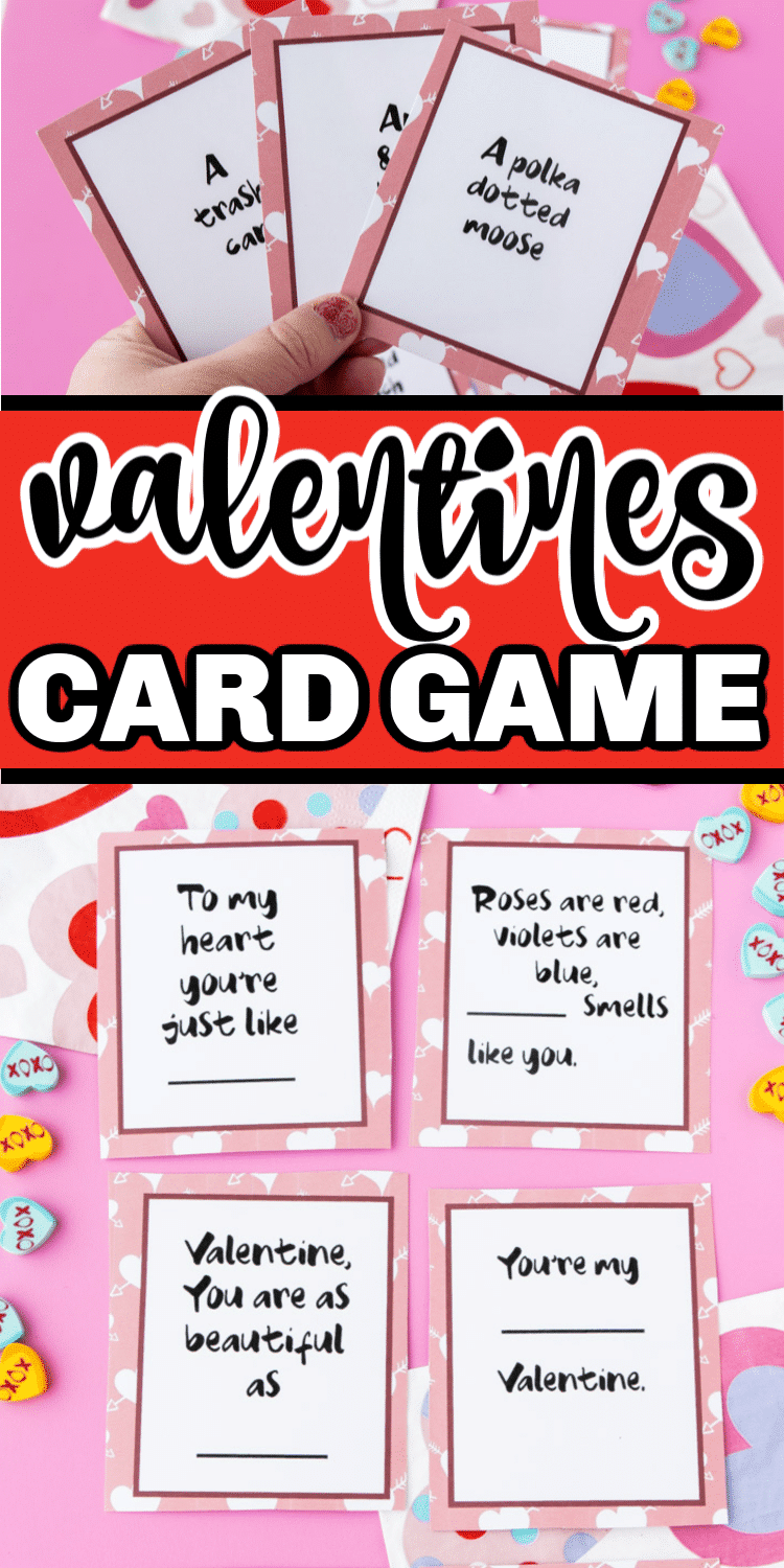 Free printable Valentines Day game for kids and adults! Perfect for a family-friendly Valentine's Day party! 