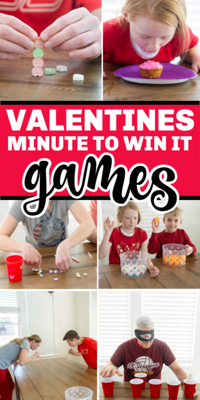 The best minute to win it Valentine's Day games for any age! Great for kids, for adults, for couples, for teens, and even for seniors! Play in the classroom, for school parties, or at home!