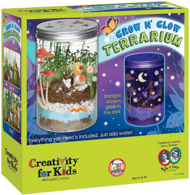 A glow terrarium and other indoor activities for kids