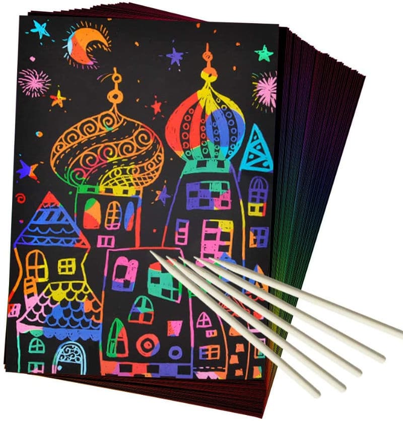 Magic scratch paper is perfect for indoor activities for kids