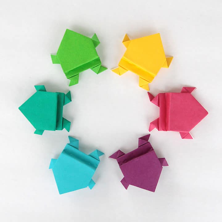 Origami jumping frogs are great for indoor fun