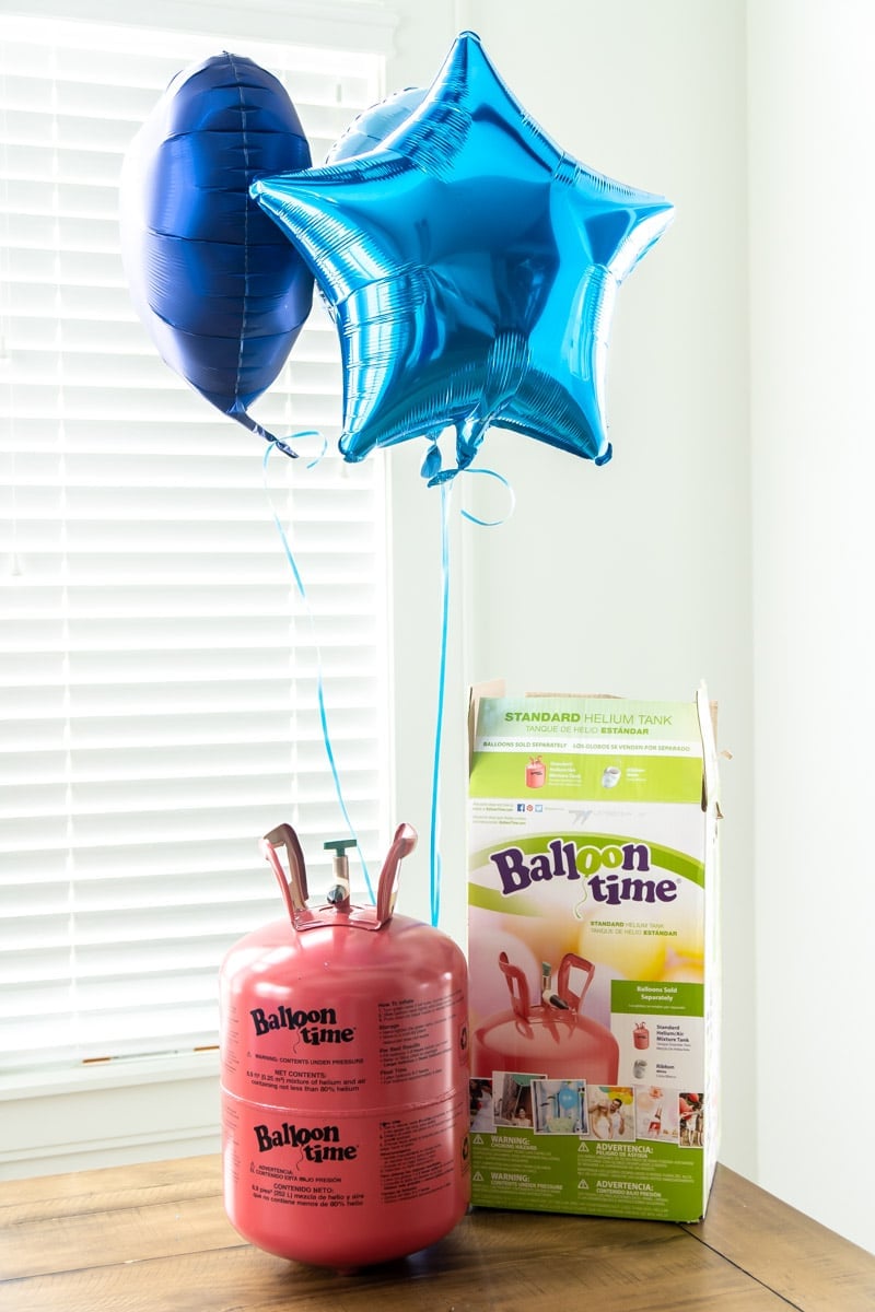 Balloons ready for blue gifts