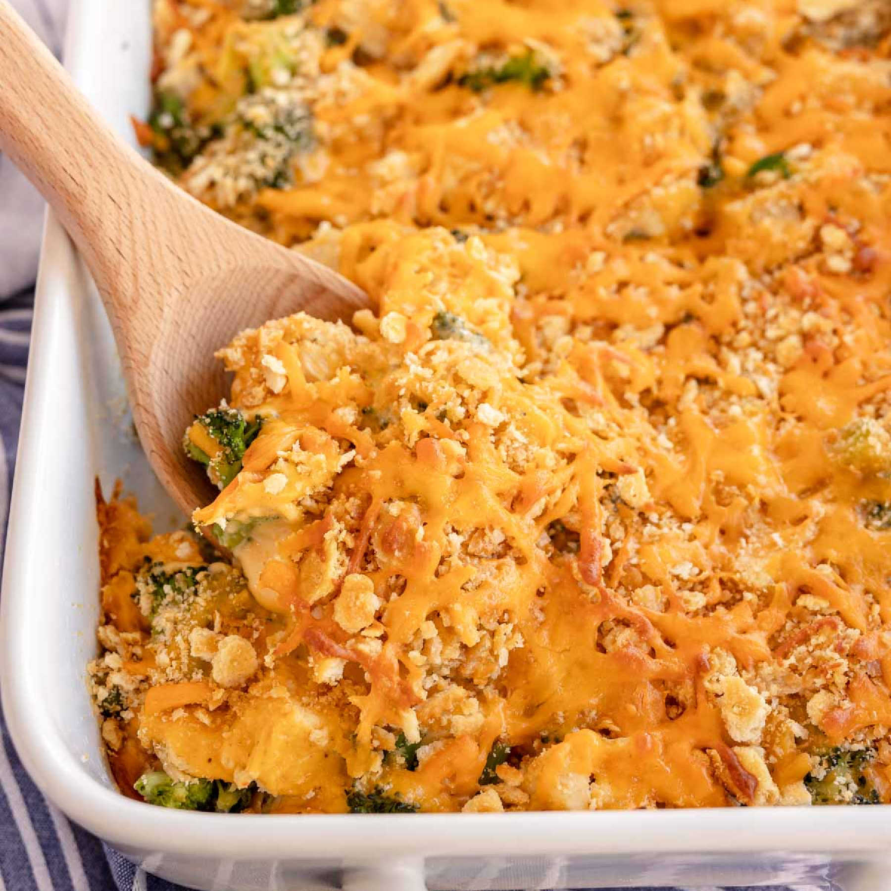 Chicken Broccoli Casserole with Ritz Crackers