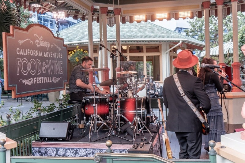 Band at Disneyland food and wine festival 