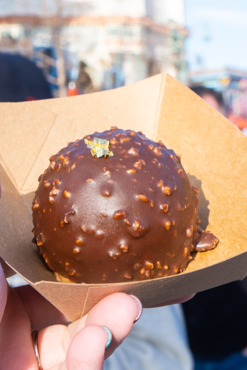Chocolate hazelnut crunch at Disneyland Food and wine Festival