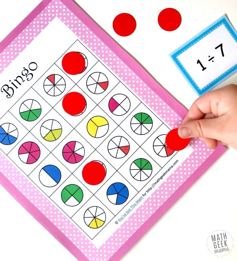 Fun math bingo game