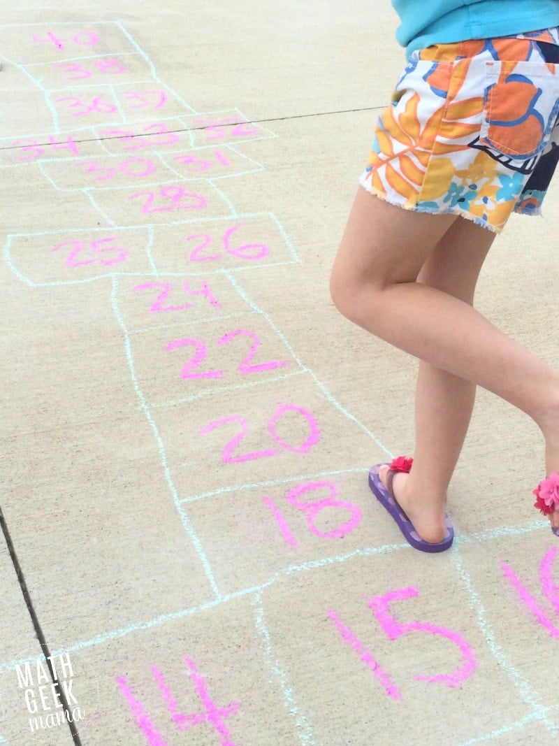 Fun math games outside