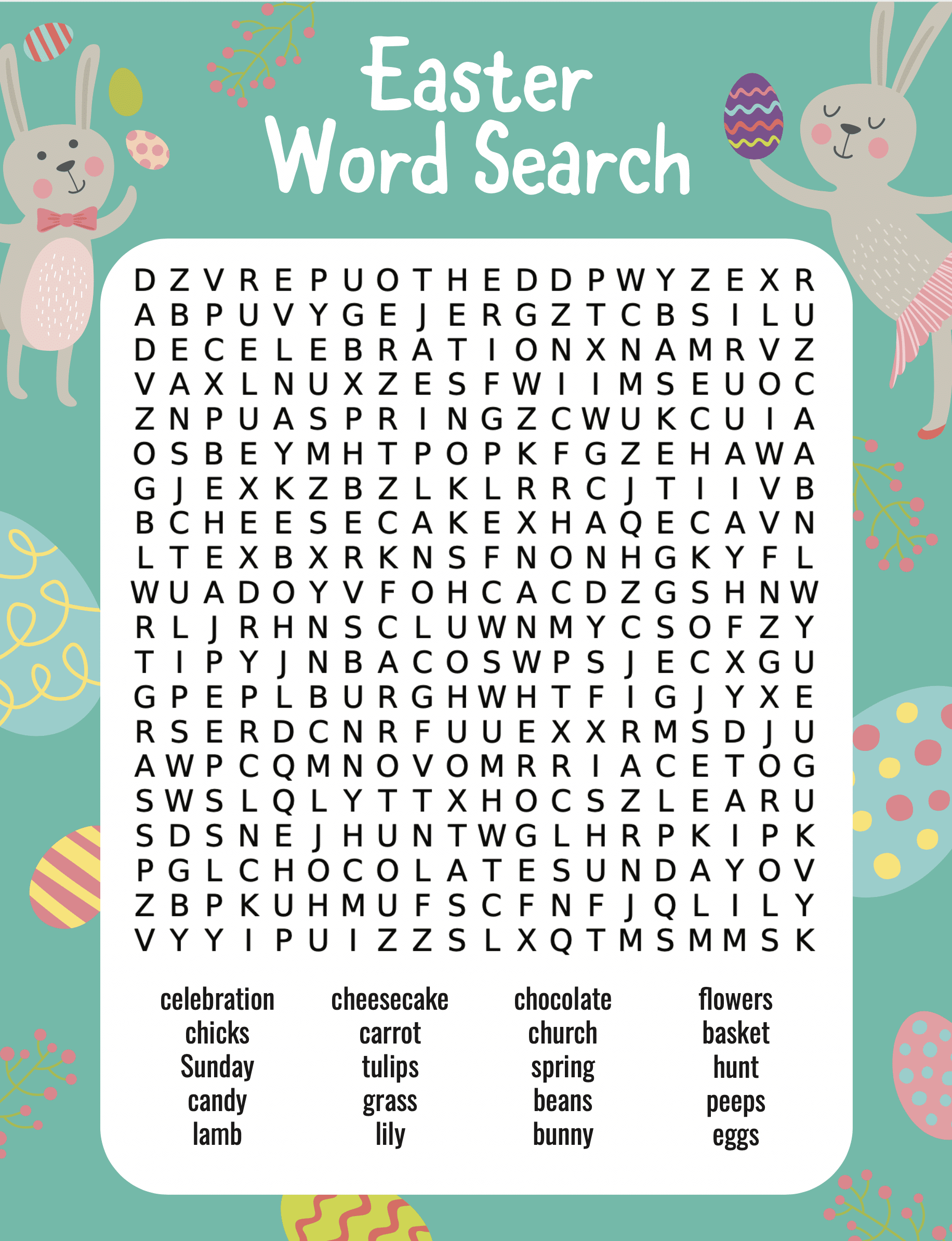 Easter word search