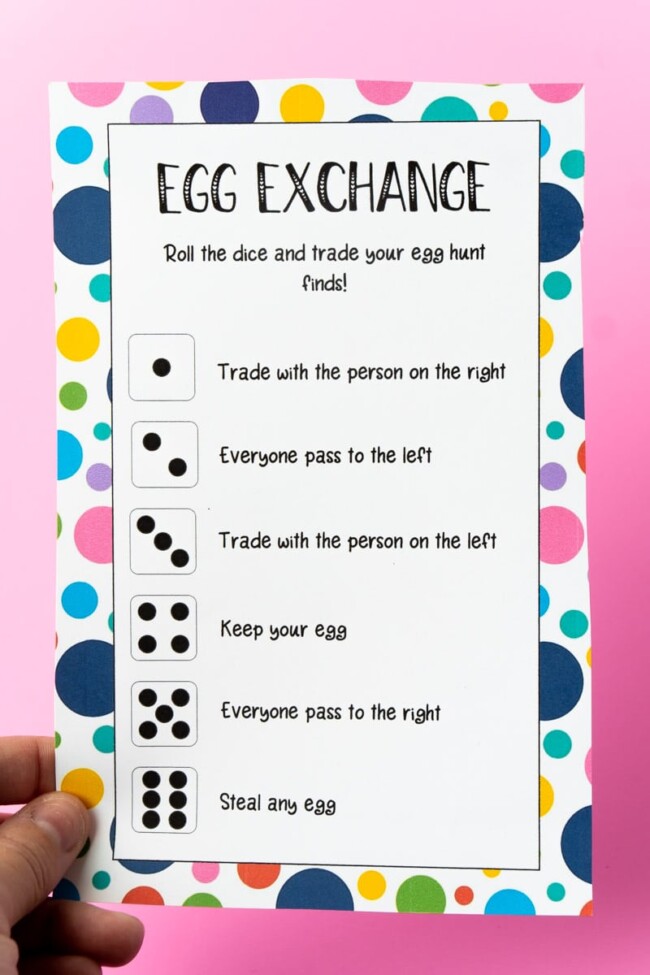 Free Printable Easter Dice Game Play Party Plan