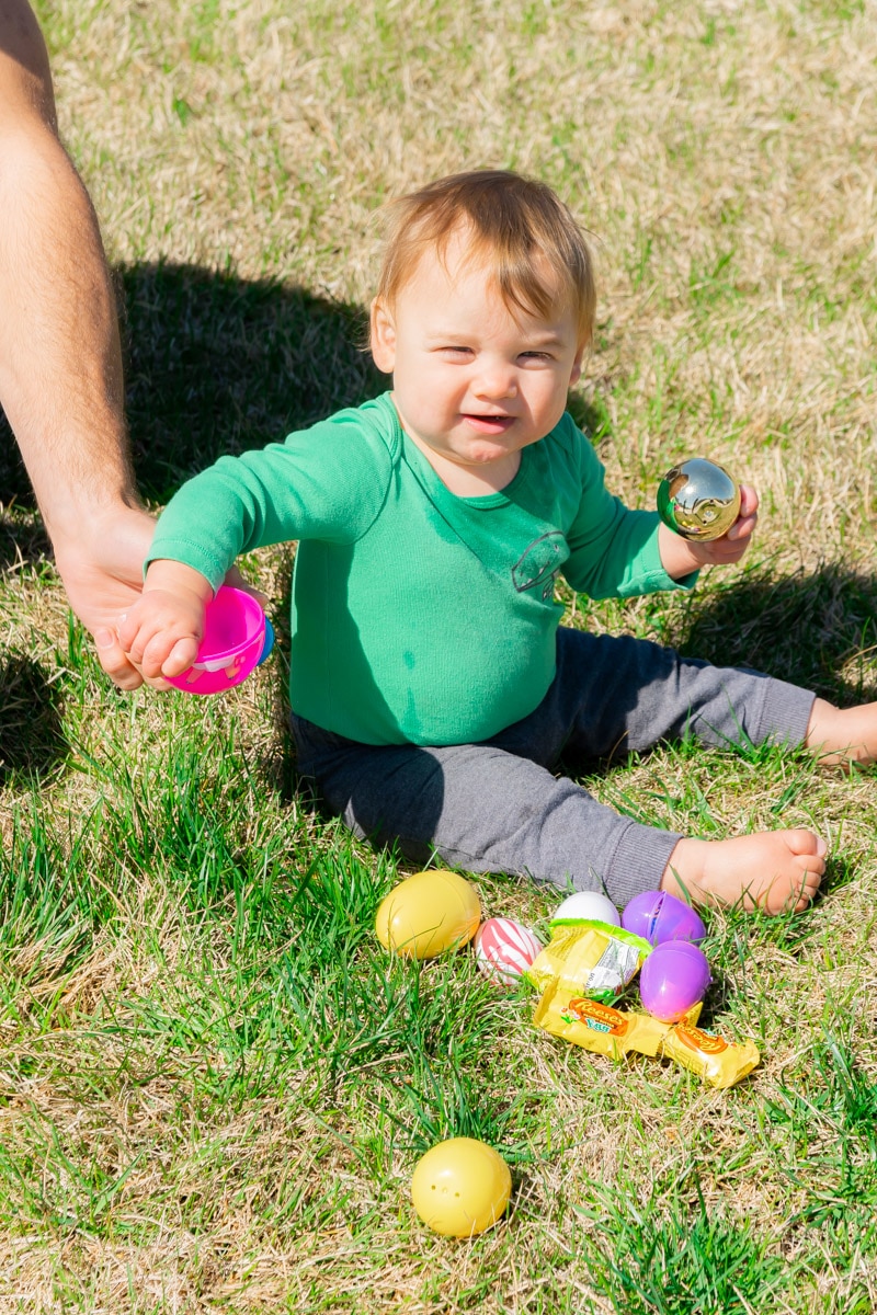 Opening eggs after an egg hunt
