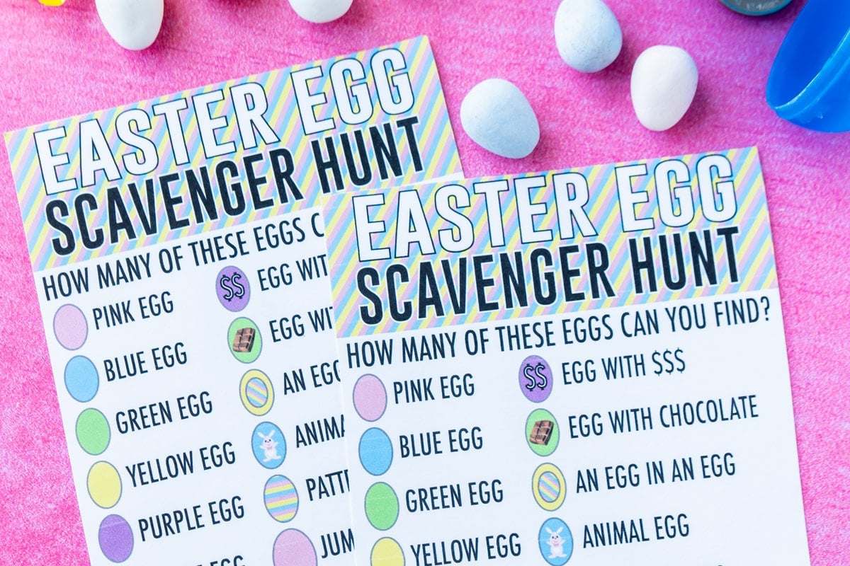 Printable Easter Egg Scavenger Hunt