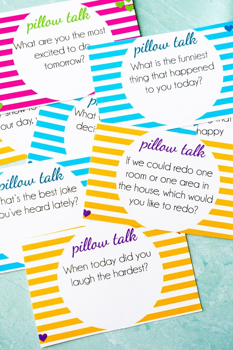 Printable pillow talk questions