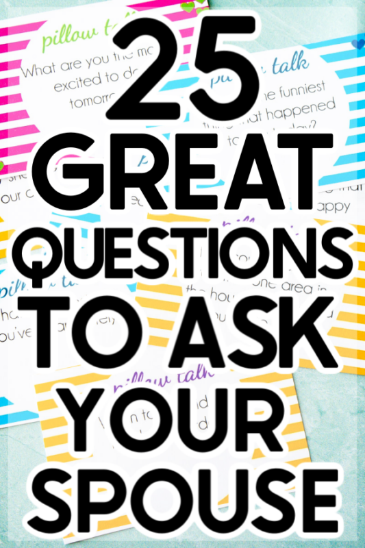 These pillow talk questions are perfect for deep conversations late at night, an at home date night, or just to reconnect with your spouse or significant other! With 25 free printable pillow talk questions, you'll have something new to talk about every day! 