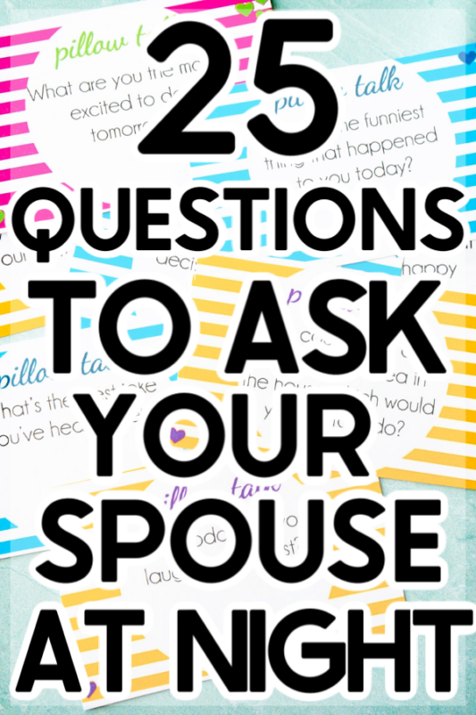 These pillow talk questions are perfect for deep conversations late at night, an at home date night, or just to reconnect with your spouse or significant other! With 25 free printable pillow talk questions, you'll have something new to talk about every day! 