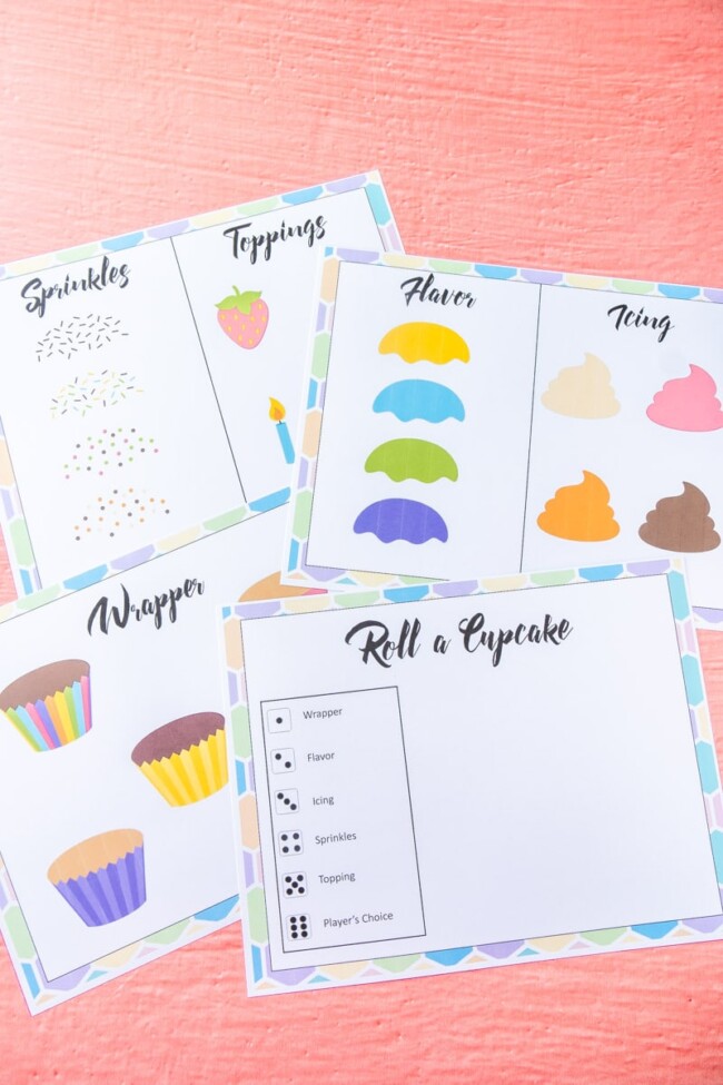 Roll A Cupcake Game {Free Printable} - Play Party Plan