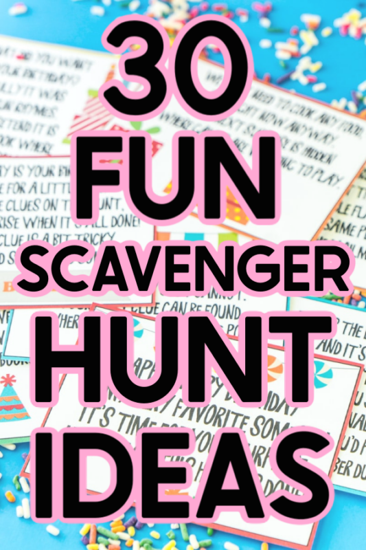 outdoor scavenger hunt clues