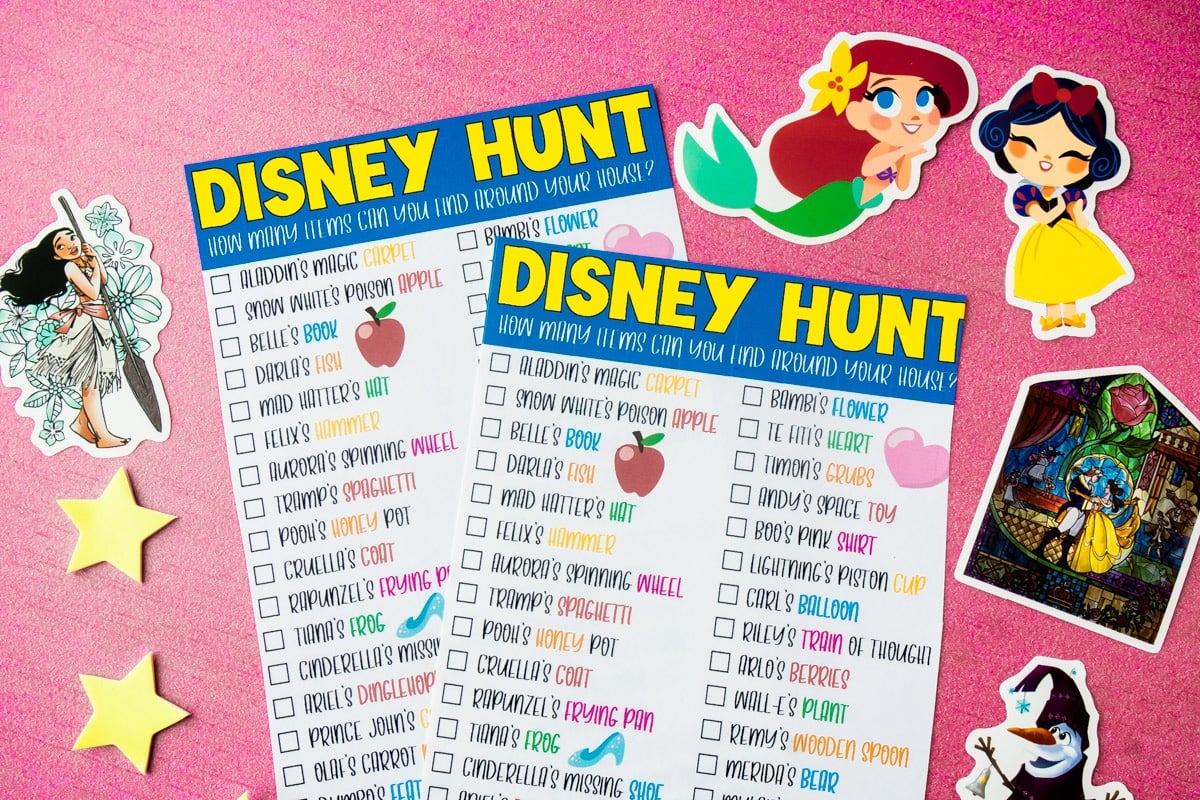 Free Printable Disney Scavenger Hunt