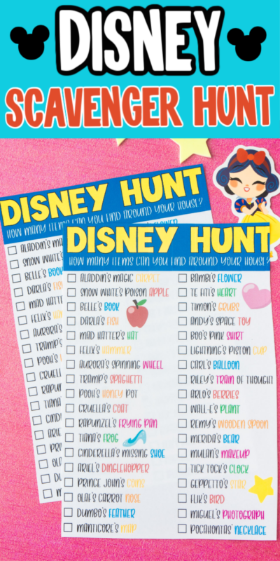 Disney Scavenger Hunt for Kids  Free Printable  - 62