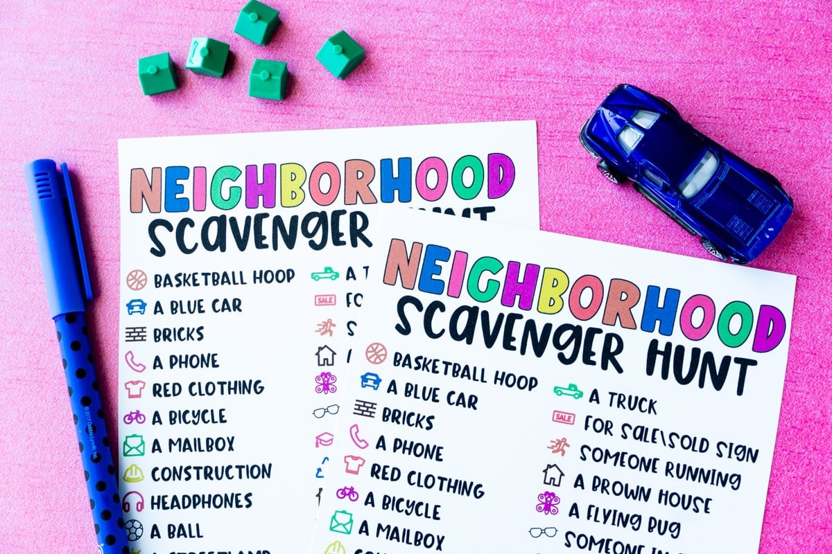Free Printable Neighborhood Scavenger Hunt