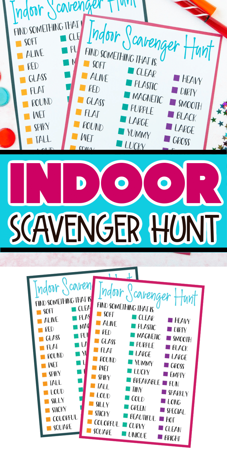 Free Printable Indoor Scavenger Hunt for Kids - Play Party Plan