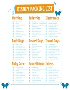 Ultimate Disney Packing List in 2025 (Free Printable) - Play Party Plan