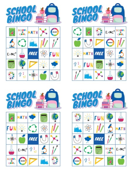 Free Printable Back to School Bingo Cards - Play Party Plan
