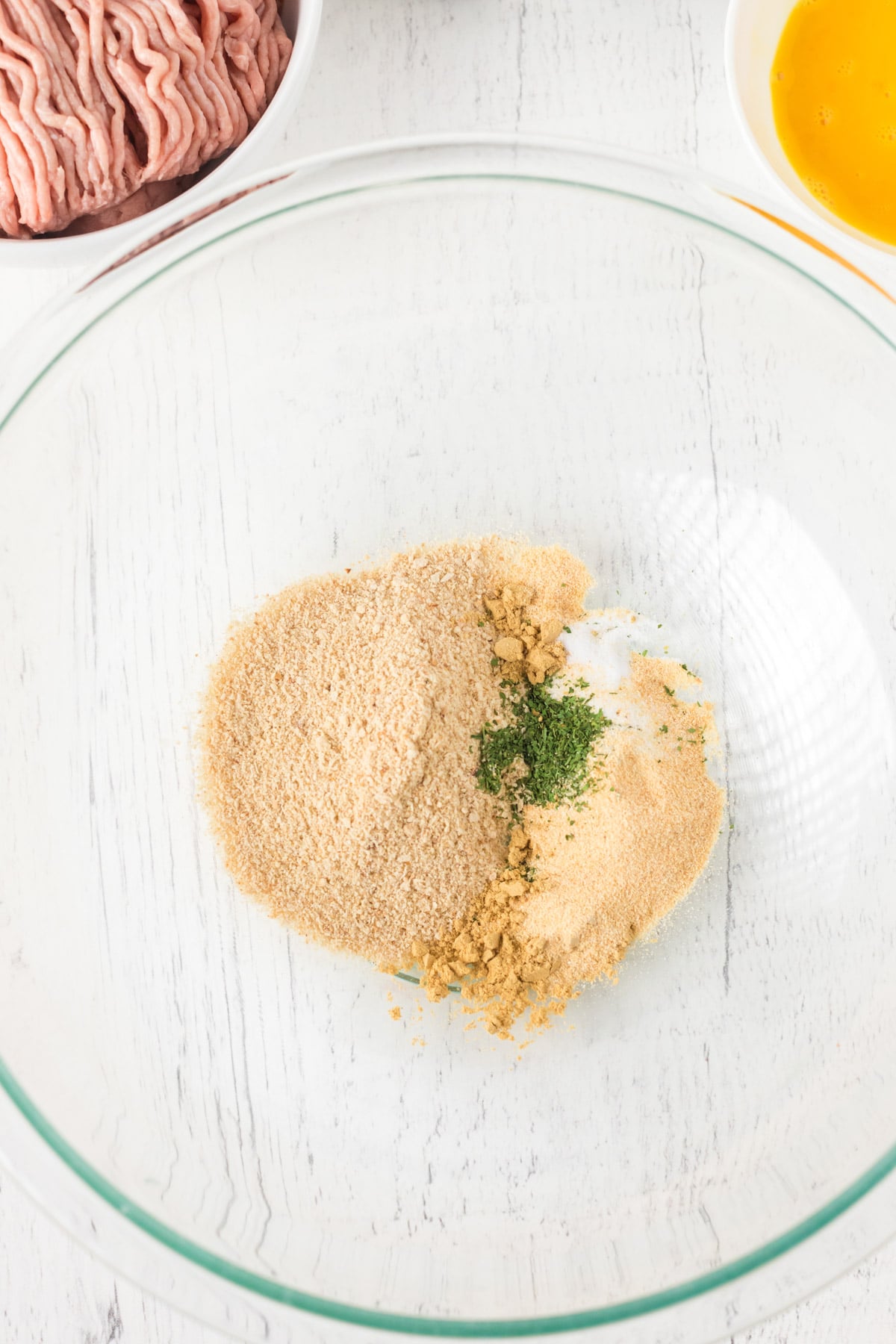 Spices in a large glass bowl