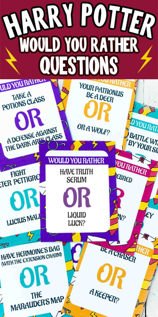 50 Harry Potter Would You Rather Questions {Free Printable!) - Play ...
