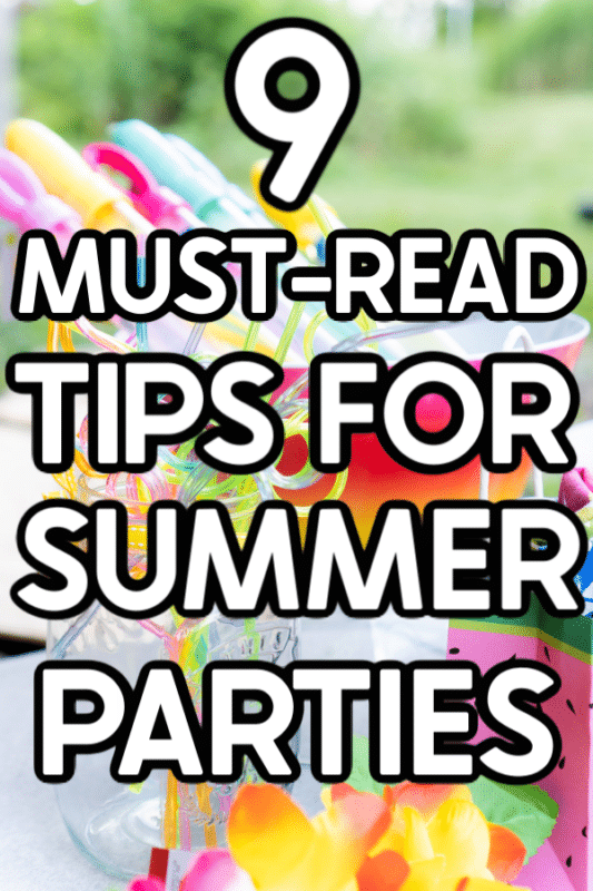 Summer party image with text for Pinterest