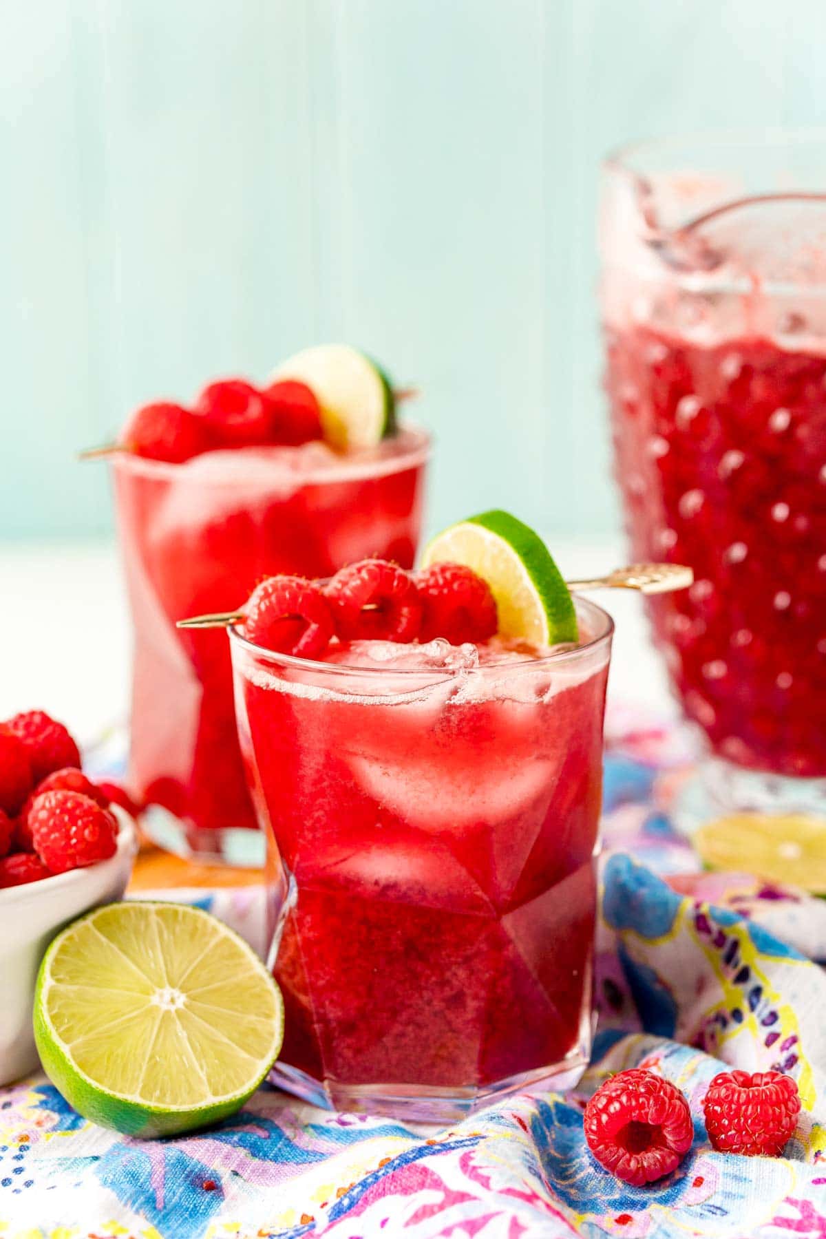 Summer Beer Punch: In that pincher: 4 coronas, 1/3 cup raspberry