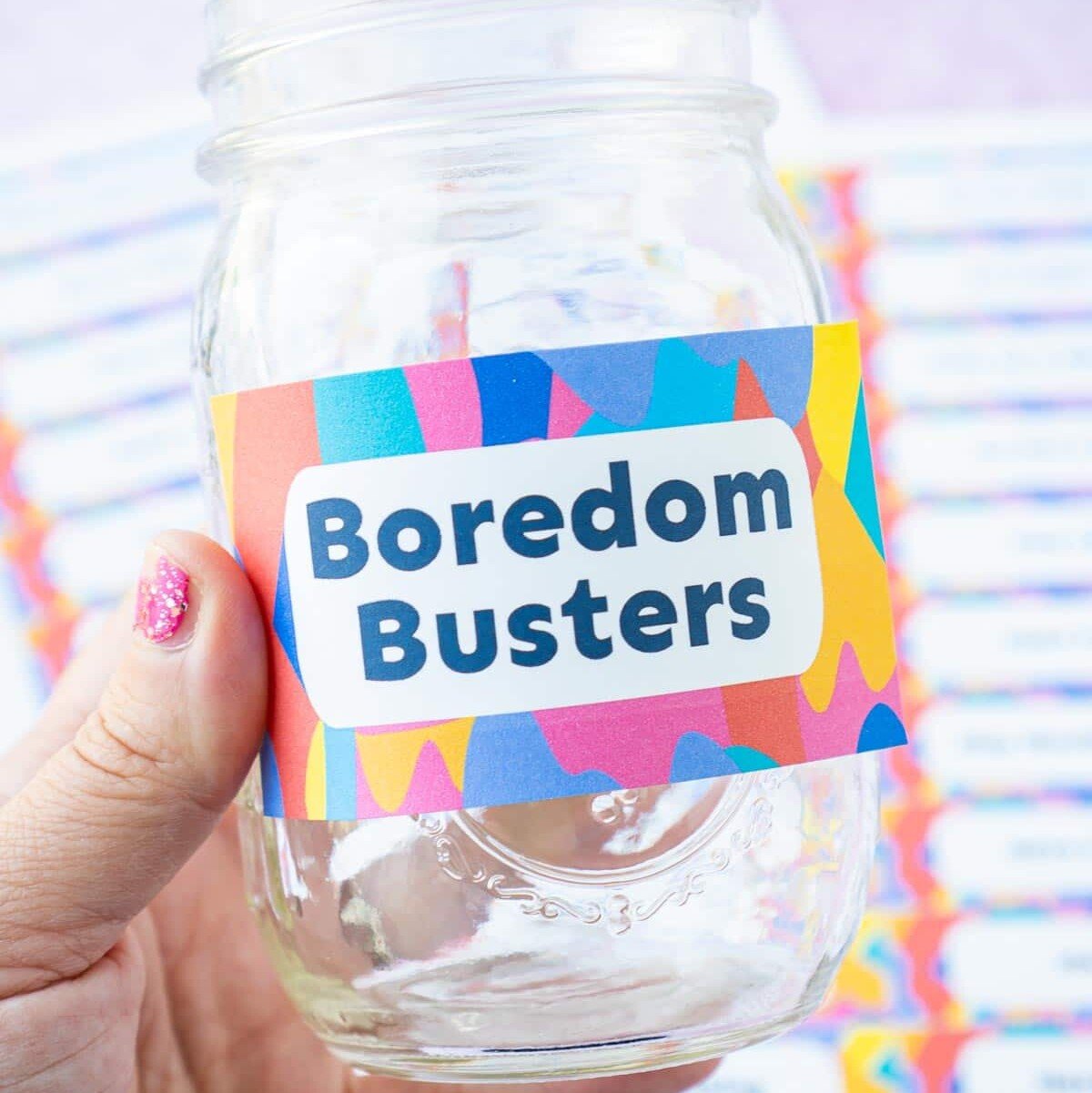 Printable Boredom Busters Jar