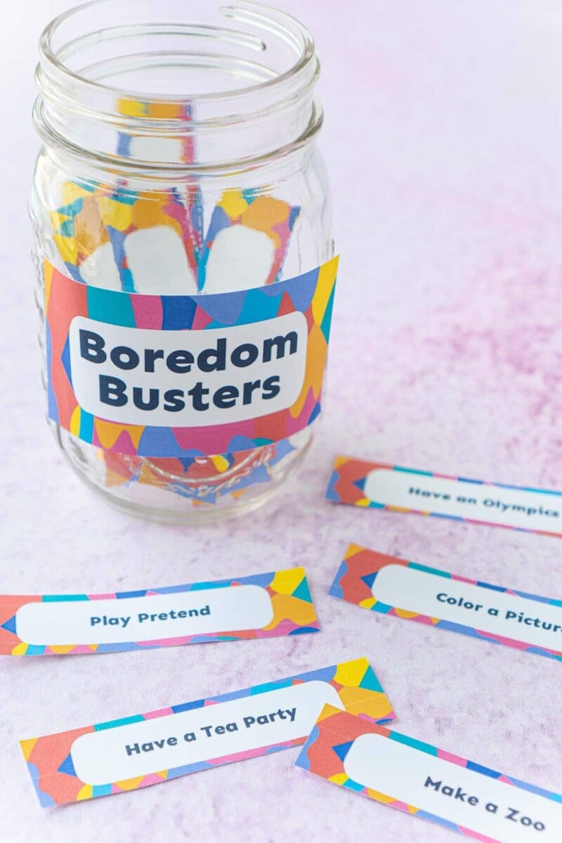 DIY Boredom Busters Jar {Free Printable Kids Activities} - Play Party Plan