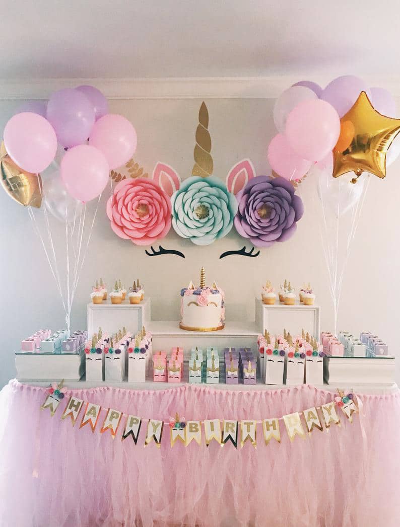 Unicorn Balloon Big 33 Rainbow, Unicorn Party Decorations, Unicorn