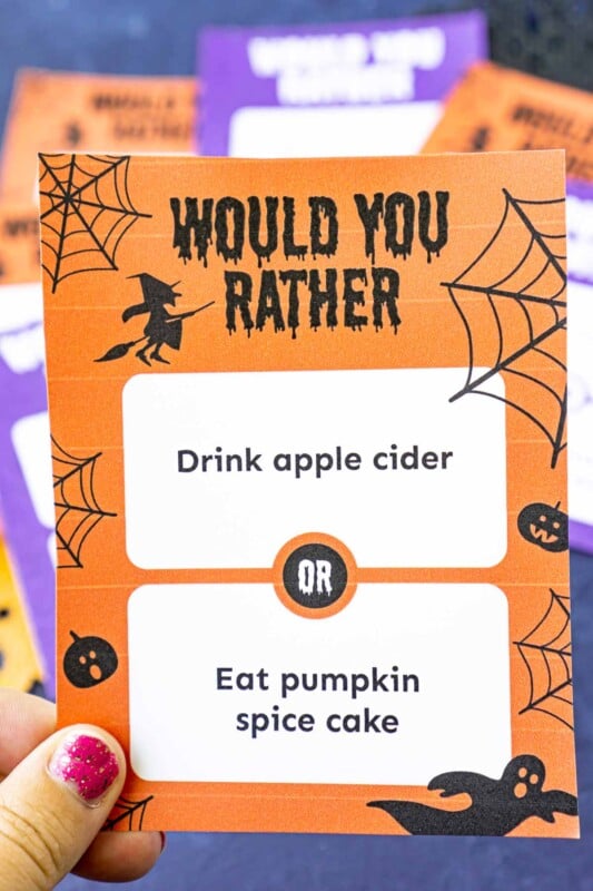 Fall Themed Would You Rather Questions for Kids