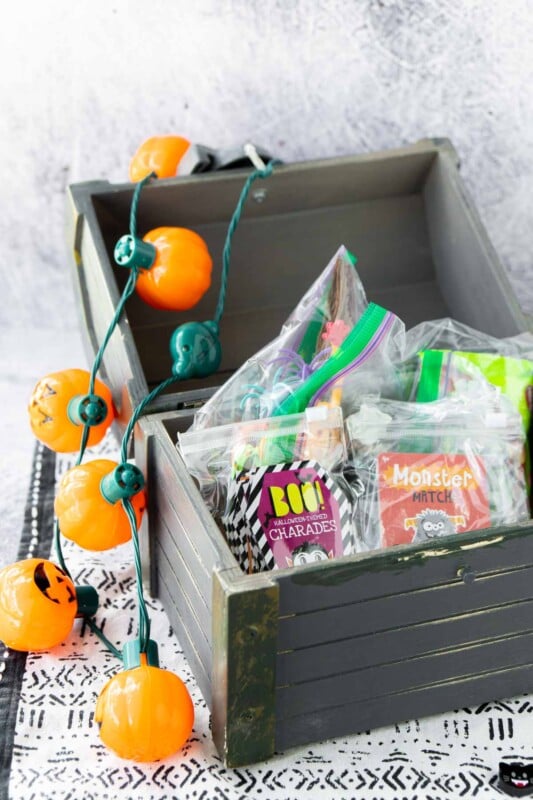 Treasure chest full of Halloween goodies