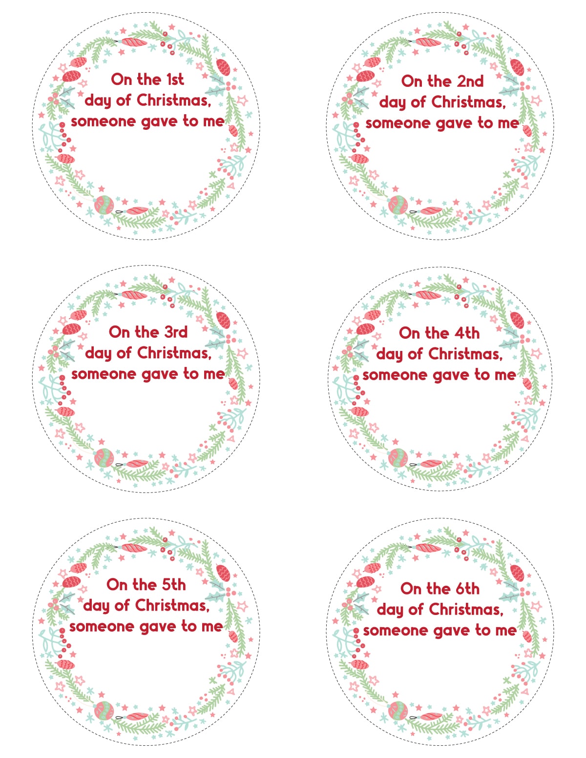 Creative 12 Days Of Christmas Gifts FREE Gift Tags Play Party Plan