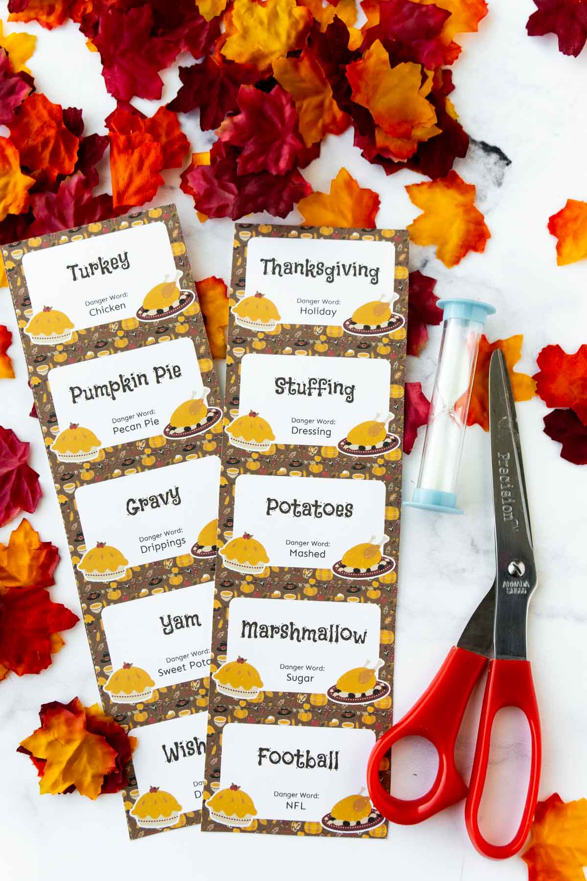 Thanksgiving Danger Words Game  Free Cards   - 41