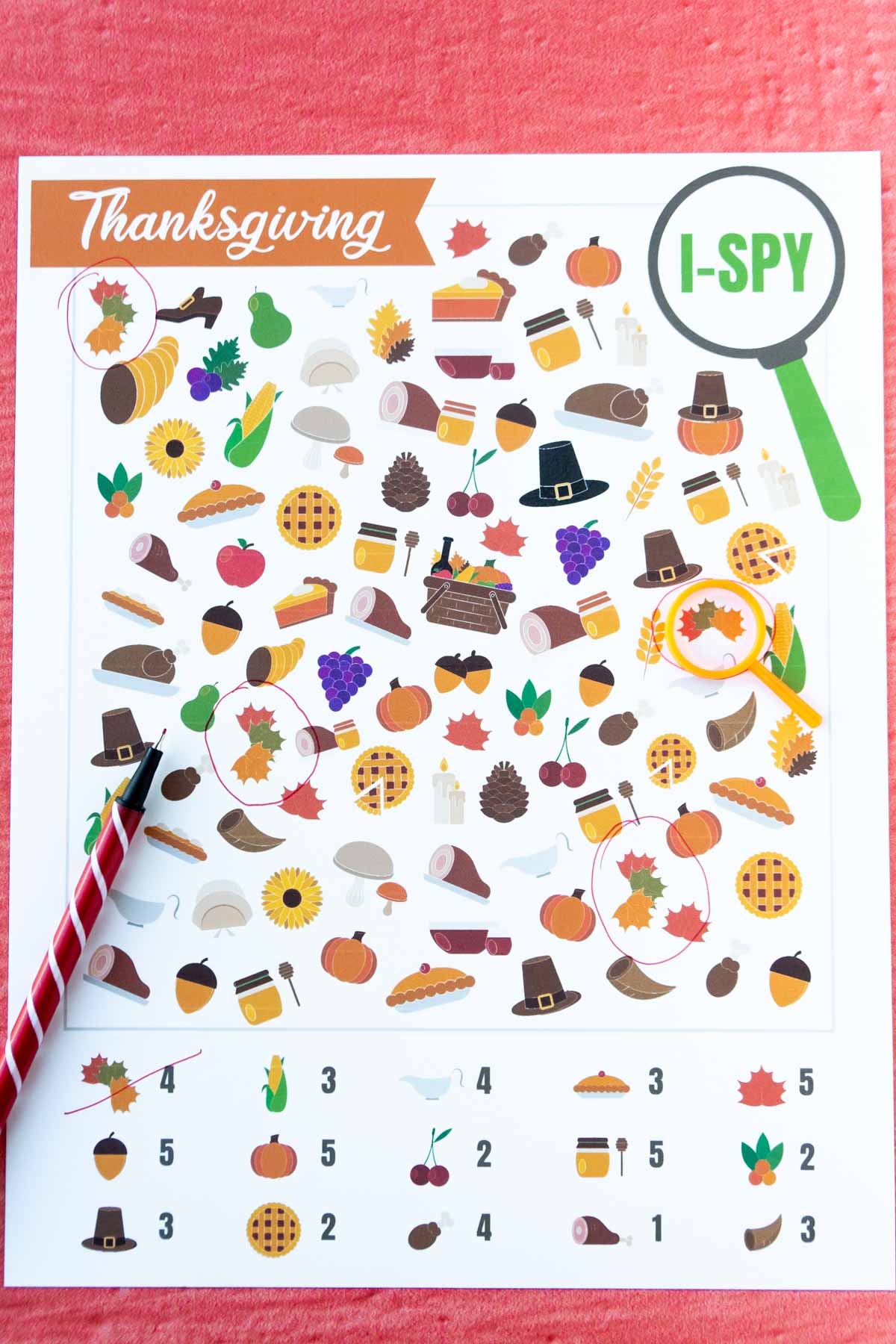 Free Printable Thanksgiving i Spy Game Play Party Plan