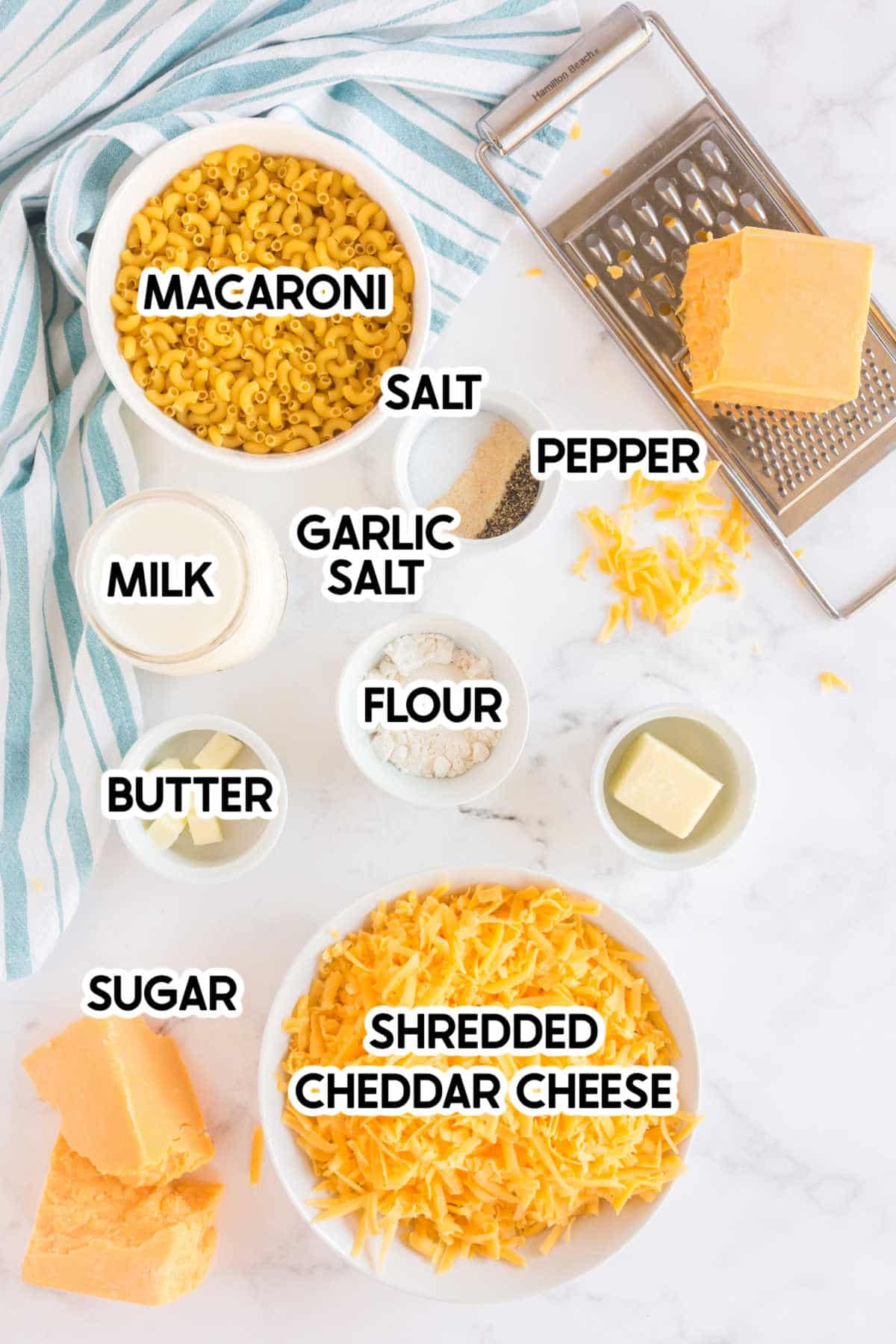 ingredients for baked mac and cheese - Simphiwedana