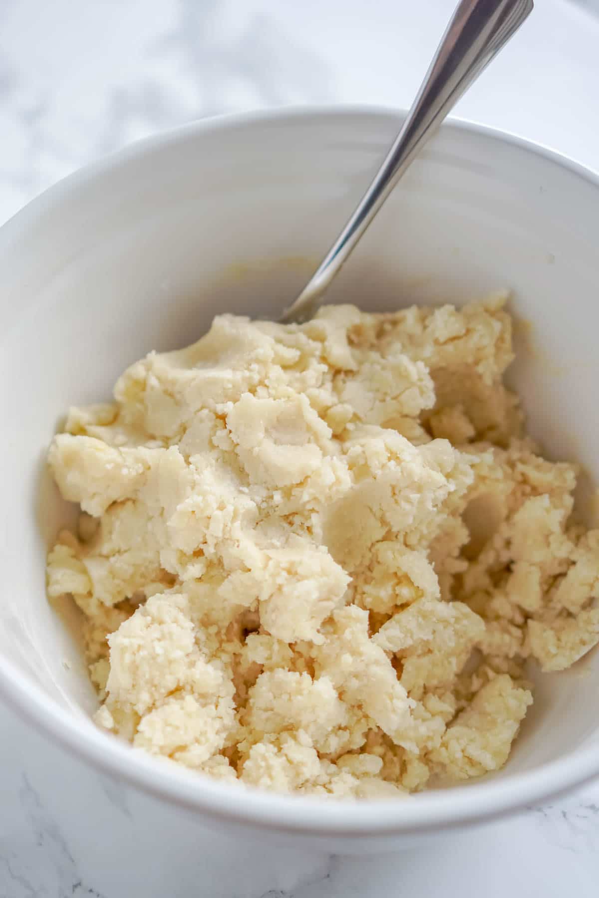 Sugar cookie dough in a bowl