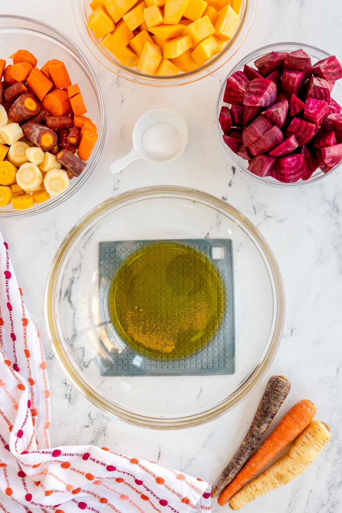 glass bowl with melted ghee