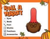 Free Printable Roll A Turkey Dice Game - Play Party Plan
