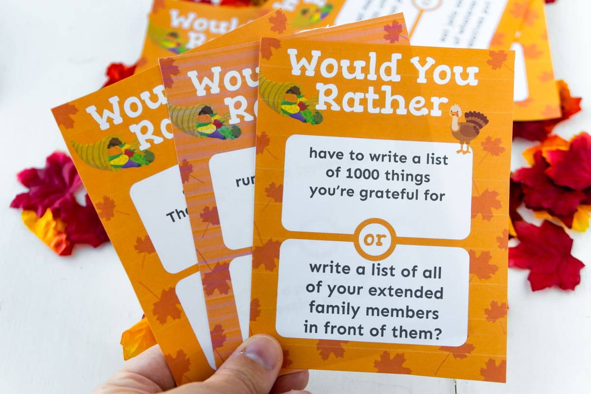 50  Free Printable Thanksgiving Would You Rather Questions - 38