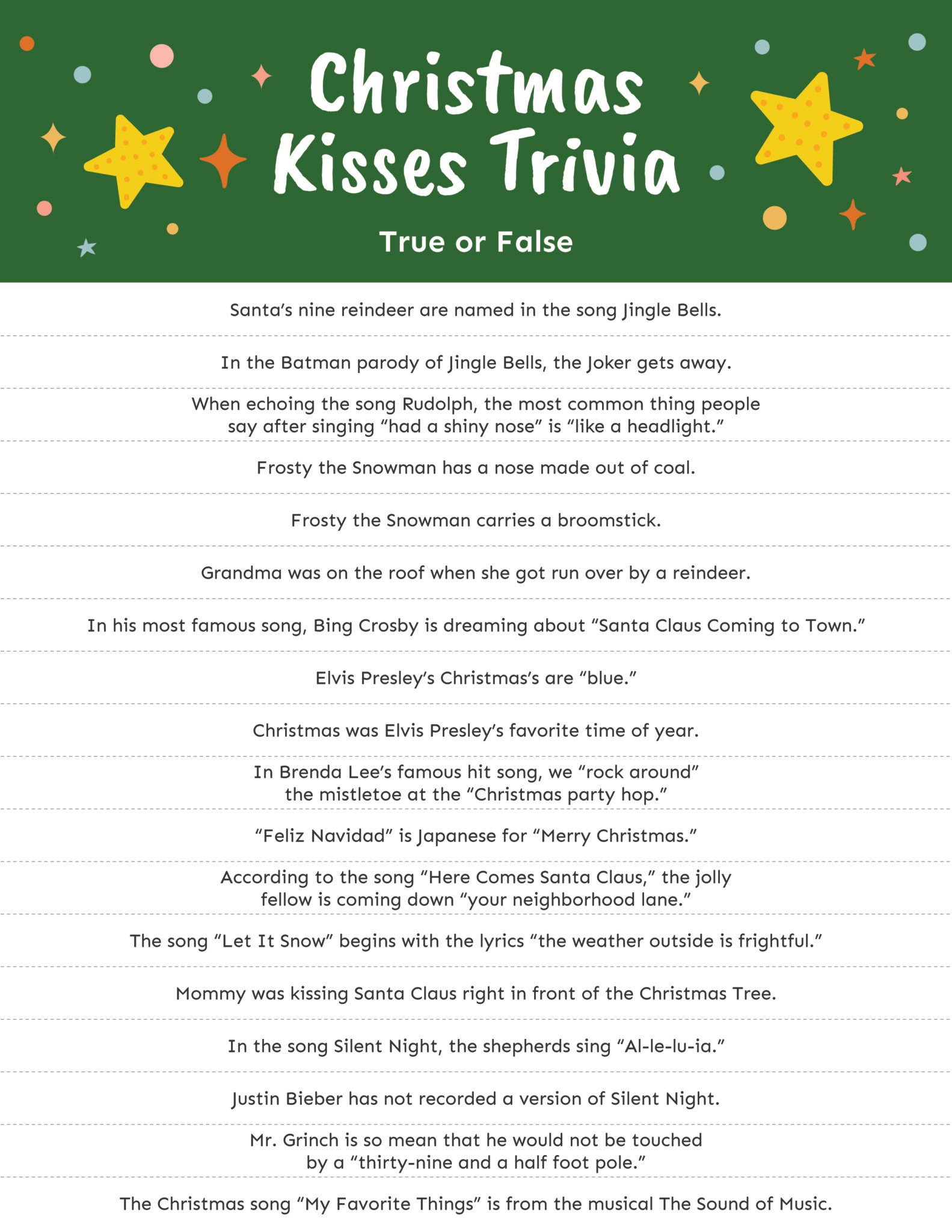 Christmas trivia questions 