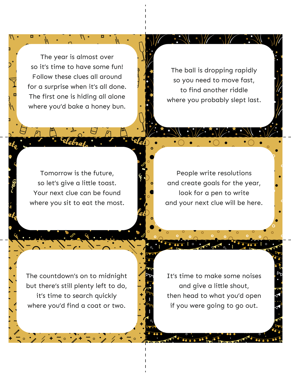 New Year's Eve Riddles NYE Party Games New Years Eve