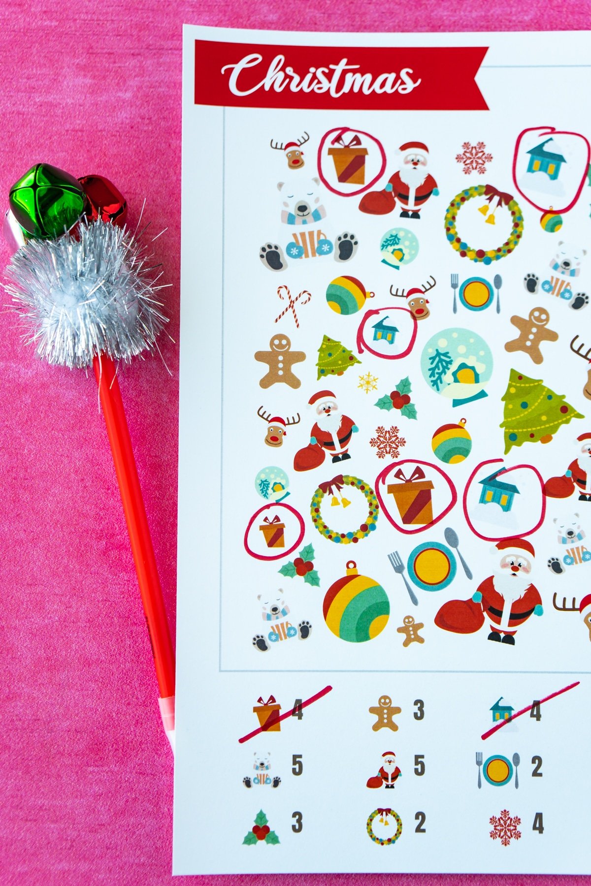 Free Printable Christmas i Spy Game for Kids - 30