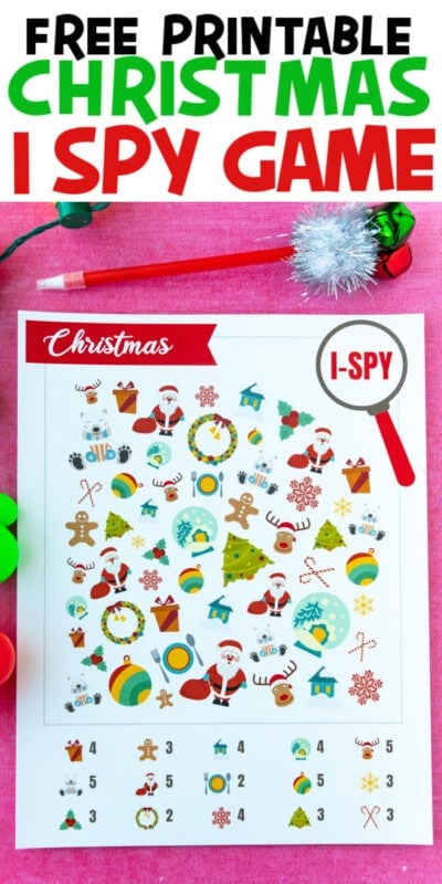 Free Printable Christmas i Spy Game for Kids - 14